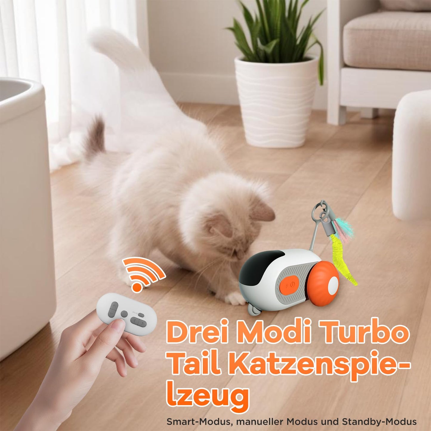 Intelligentes, ferngesteuertes, elektrisches interaktives Katzenspielzeug 