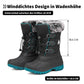 Mishansha Kinder Winterstiefel Gefüttert Wasserdichte Rutschfest Schneestiefel für Mädchen Jungen 