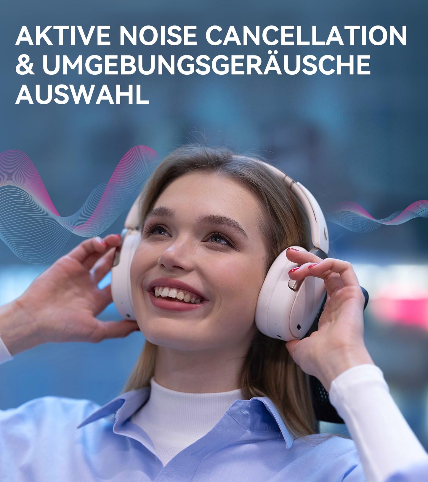 Hybrid-Kopfhörer mit aktiver Geräuschunterdrückung, Hi-Res Audio und Custom EQ Bluetooth 