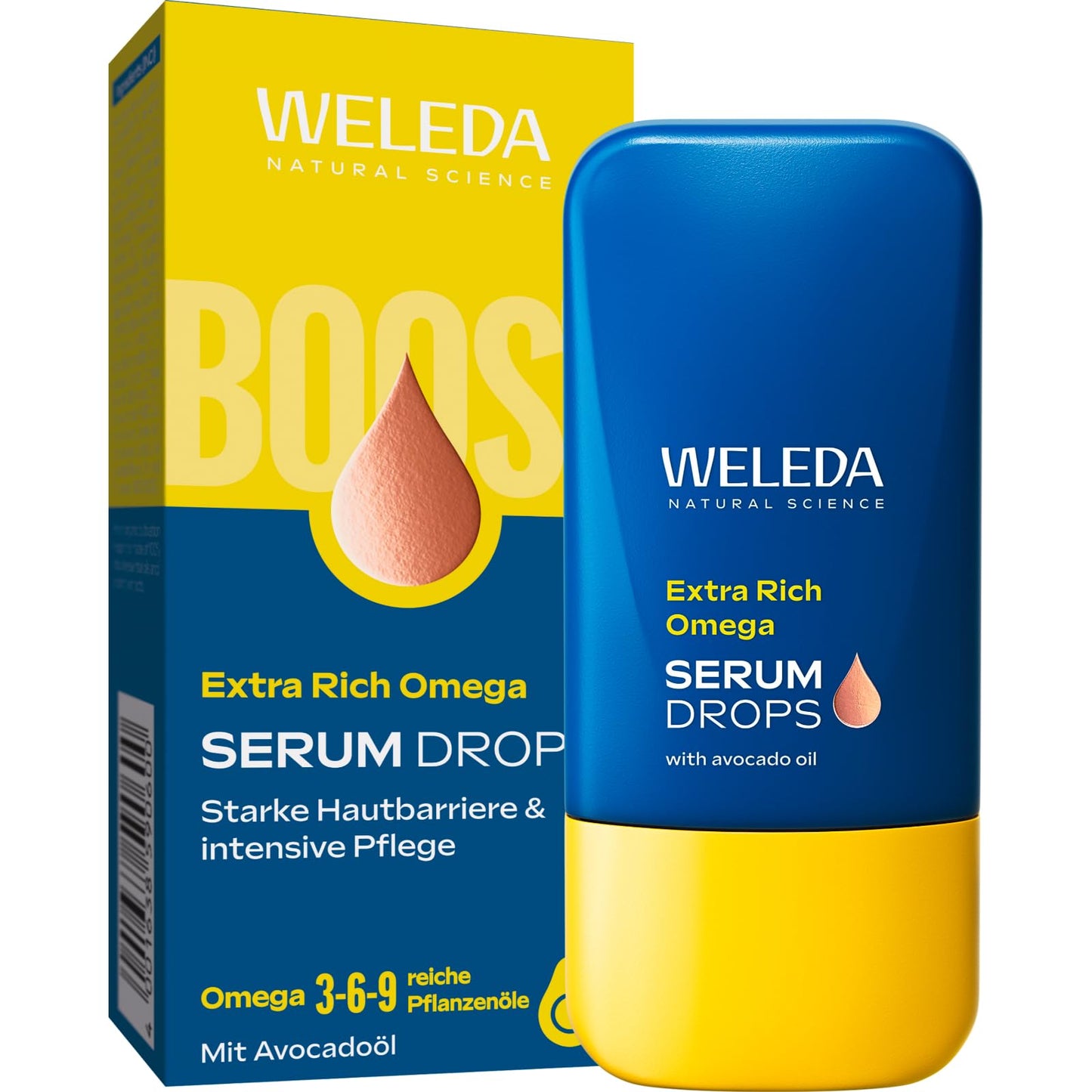 Weleda Organic Skin Food Glow Serum Drops – Natürliche Kosmetik-Booster-Tropfen mit Süßholz und lichtreflektierenden Pigmenten für einen strahlenden Teint und gegen Pigmentflecken 