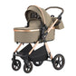 Shineey 3-in-1 Kinderwagen, Buggy, faltbarer Kinderwagen-Satz, Kombi-Kinderwagen 3-in-1 mit großer, komfortabler Babywanne, Gestell aus Aluminiumlegierung 