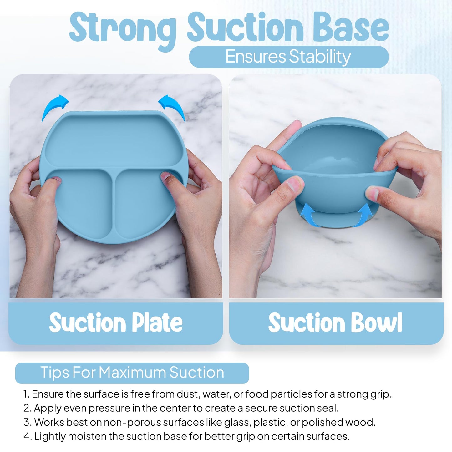 11-teiliges Babygeschirr-Set mit LED-Beleuchtung, Zubehör für Kleinkinder, Baby-Fütterungsset 