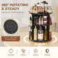 Auxmir Schminktisch Organizer mit 9 einstellbaren Stufen, Make Up Organizer 360° Drehbar, Extra Größer Kosmetik Hautpflege Organisieren 