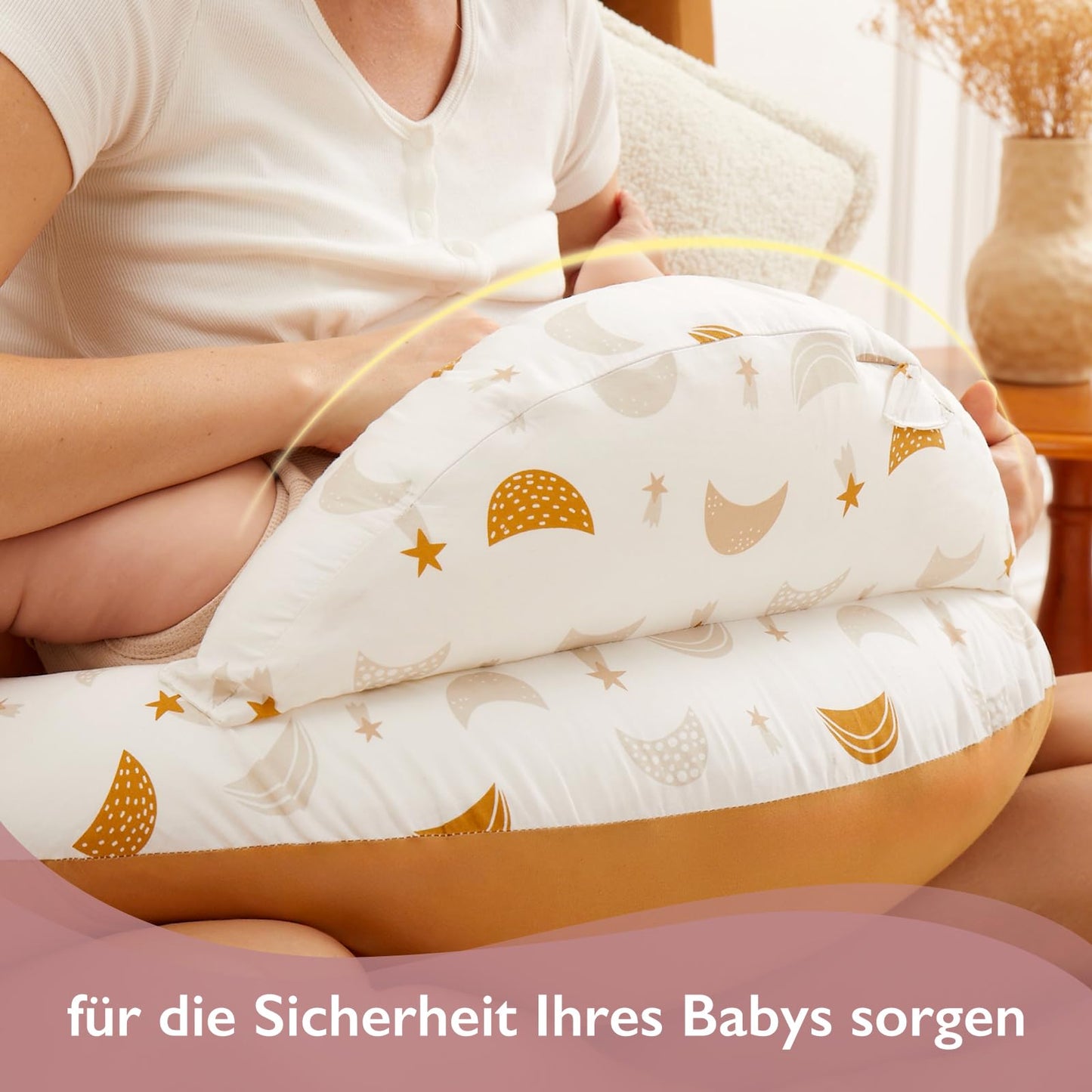 Stillkissen, Stillkissen mit Sicherheitsrand – Ergonomisches Still- und Positionierungskissen 