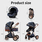 3-in-1 Kinderwagen-Set mit Sitz und faltbarem Babybett, verstellbare Liegeposition, bis 15 kg, 0-3 Jahre 