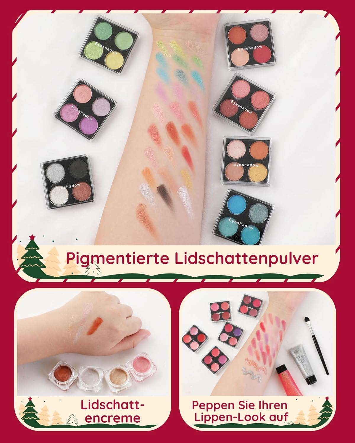 Gleamkid Adventskalender 2024 – Hochwertiger Weihnachtskalender mit 24 Beauty-Momenten und Make-up 