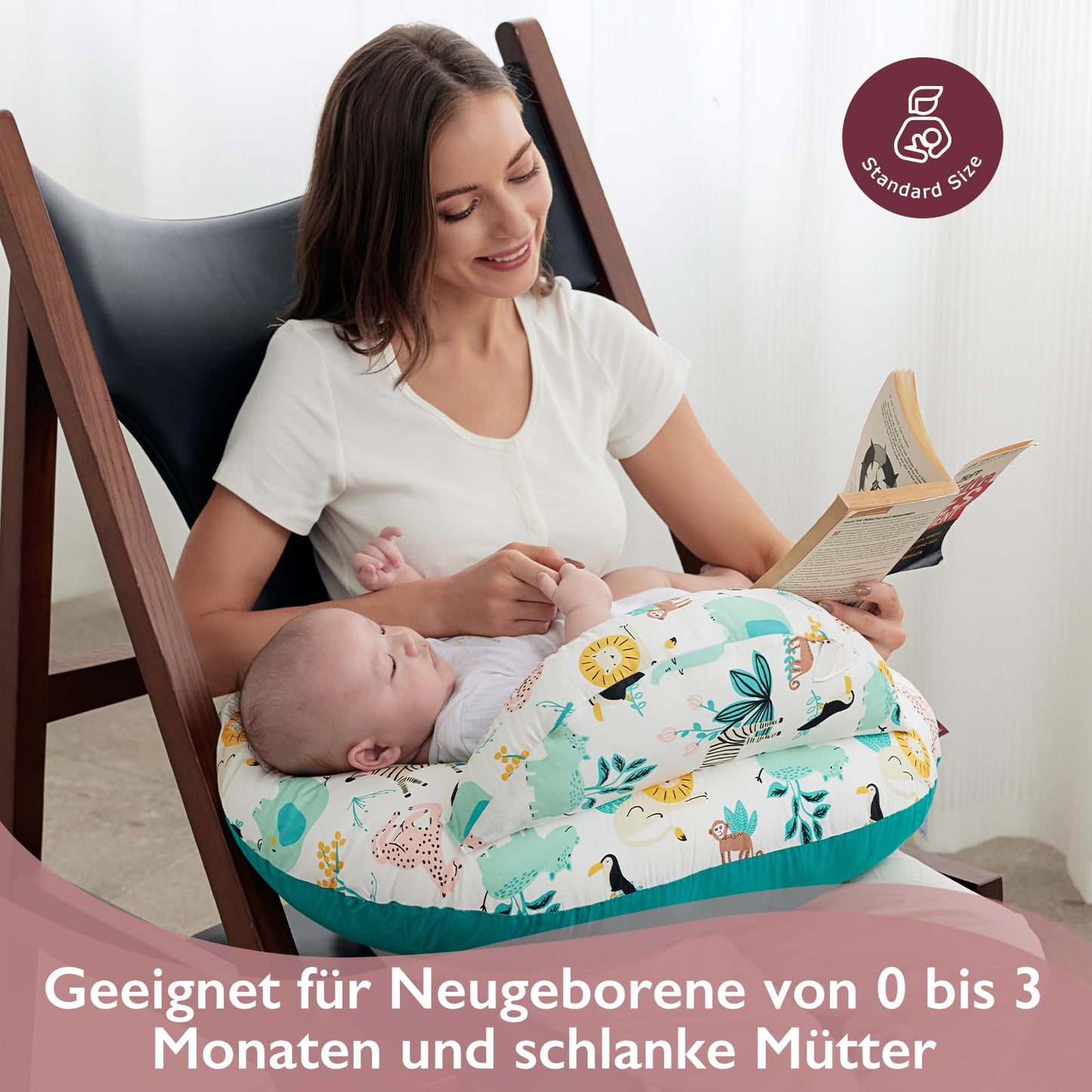Stillkissen, Stillkissen mit Sicherheitsrand – Ergonomisches Still- und Positionierungskissen 