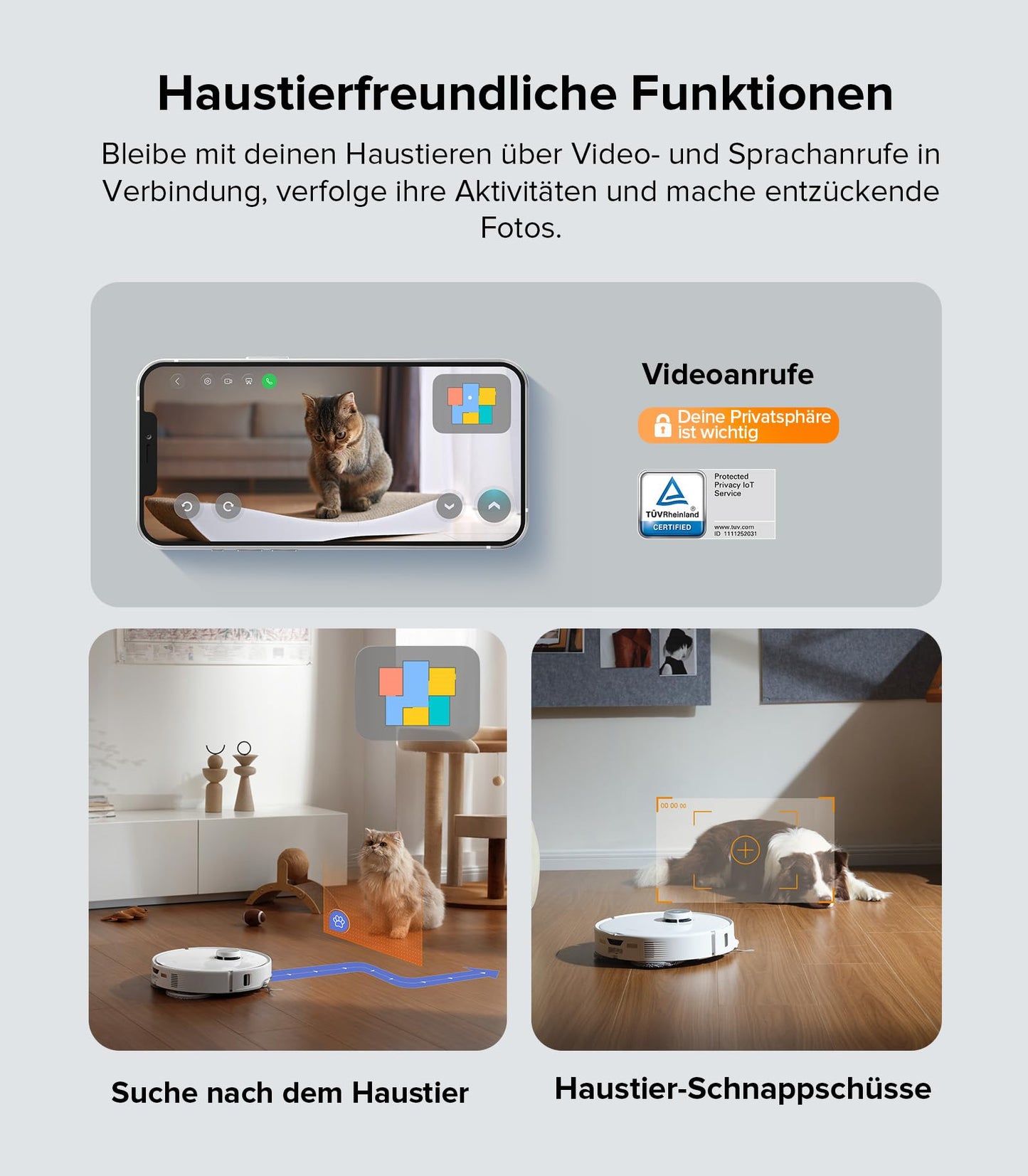 Aspirateur robot Roborock Qrevo Edge avec fonction serpillière, nettoyage des bords, serpillière chauffante, eau chaude à 75 °C 