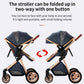 3-in-1 Kinderwagen-Set mit Sitz und faltbarem Babybett, verstellbare Liegeposition, bis 15 kg, 0-3 Jahre 