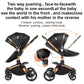 Reenborn 3-in-1 Kinderwagen, Buggy mit zwei umkehrbaren Schiebemodi, Kinderwagen mit Gestell aus Aluminiumlegierung, Babywagen, 3-in-1 Komplettset mit Ein-Klick-Faltmechanismus 