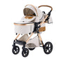 Shineey 3-in-1 Kinderwagen, Buggy, faltbarer Kinderwagen-Satz, Kombi-Kinderwagen 3-in-1 mit großer, komfortabler Babywanne, Gestell aus Aluminiumlegierung 