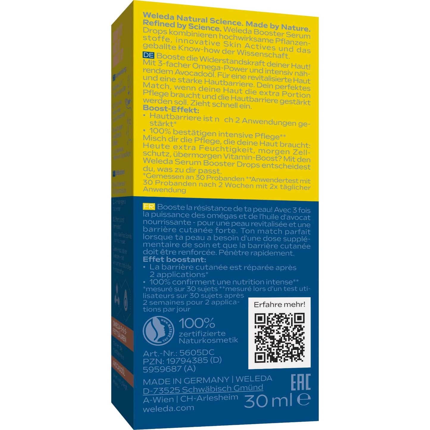 Weleda Organic Skin Food Glow Serum Drops – Natürliche Kosmetik-Booster-Tropfen mit Süßholz und lichtreflektierenden Pigmenten für einen strahlenden Teint und gegen Pigmentflecken 