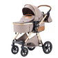 Shineey 3-in-1 Kinderwagen, Buggy, faltbarer Kinderwagen-Satz, Kombi-Kinderwagen 3-in-1 mit großer, komfortabler Babywanne, Gestell aus Aluminiumlegierung 