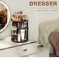 Auxmir Schminktisch Organizer mit 9 einstellbaren Stufen, Make Up Organizer 360° Drehbar, Extra Größer Kosmetik Hautpflege Organisieren 