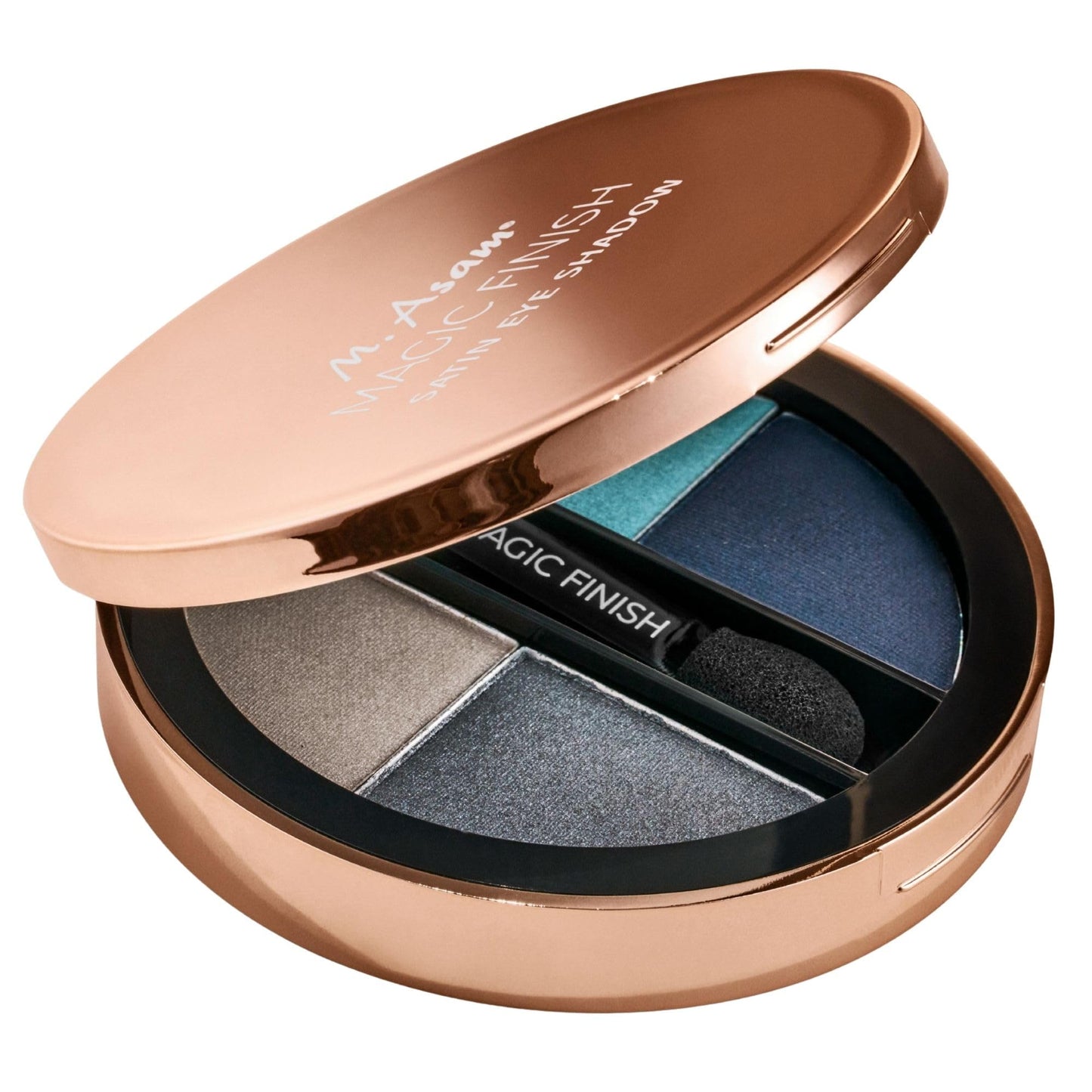 MAGIC FINISH Satin Eyeshadow – Hochpigmentierte Lidschatten-Palette mit 4 harmonierenden Lidschatten, 