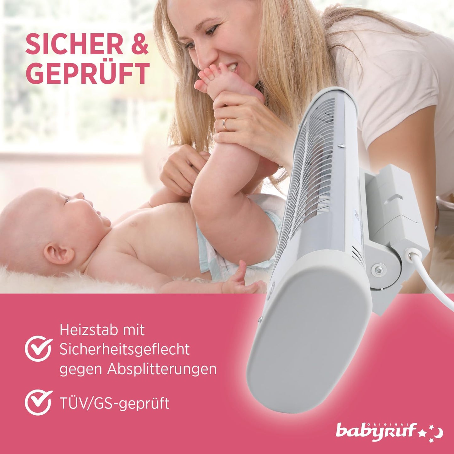 Chauffage bébé Heizstrahler 600 W Chauffage pour table à langer automatique 