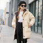 Wintermantel Mädchen Lang Daunenmantel, KODMNSW Warm Puffer Mantel Winterjacke mit Kapuze 