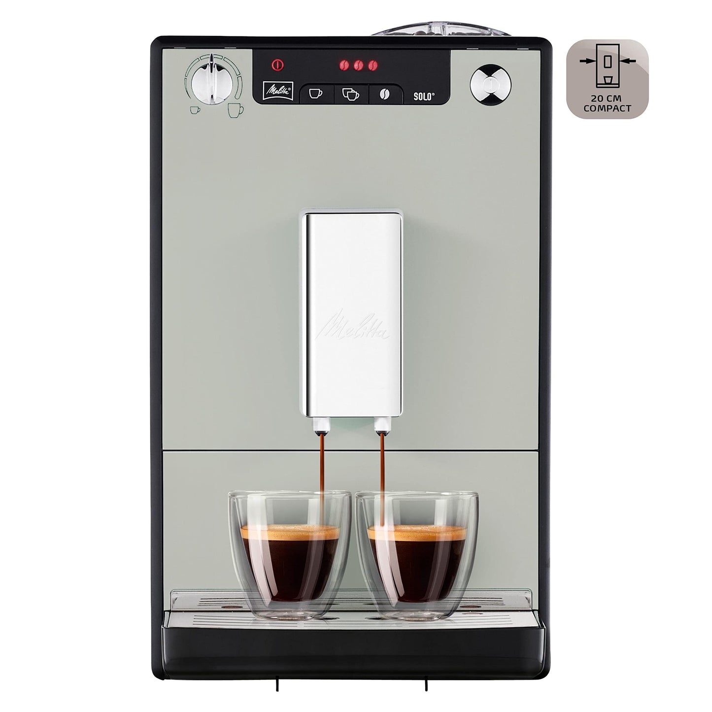 Melitta Kaffeemaschine Caffeo Solo E950 Slim, vollautomatisch mit Vorbrühfunktion und 15-bar-LED-Anzeige 