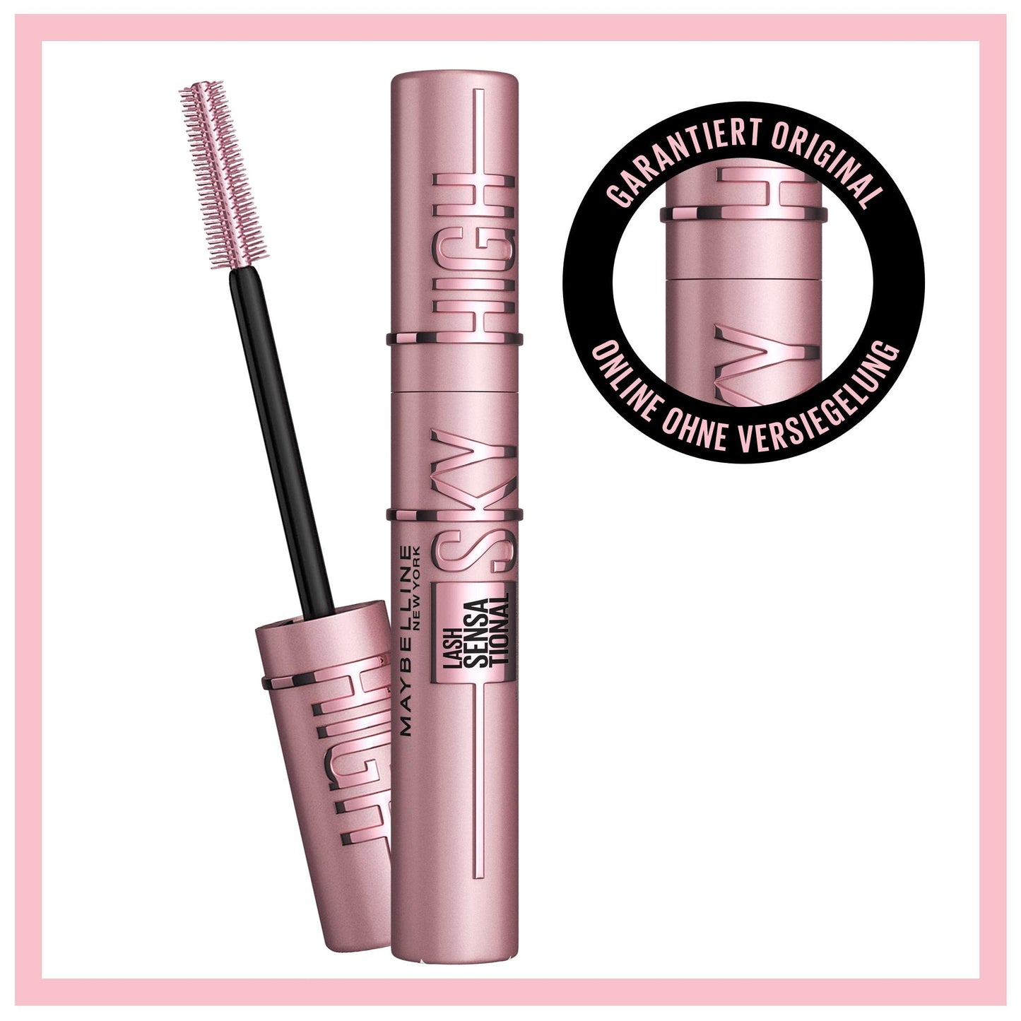 Maybelline New York Sky High Schwarze Wimperntusche für extrem lange Wimpern und Volumen, Sky High Mascara 
