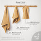 Pure Label 6-teiliges Handtuchset mit Aufhängeschlaufen aus 100 % Baumwolle, saugfähig und weich, 2 x Badetücher (70 x 140 cm), 2 x Handtücher (50 x 100 cm), 2 x Gästetücher (30 x 50 cm), 