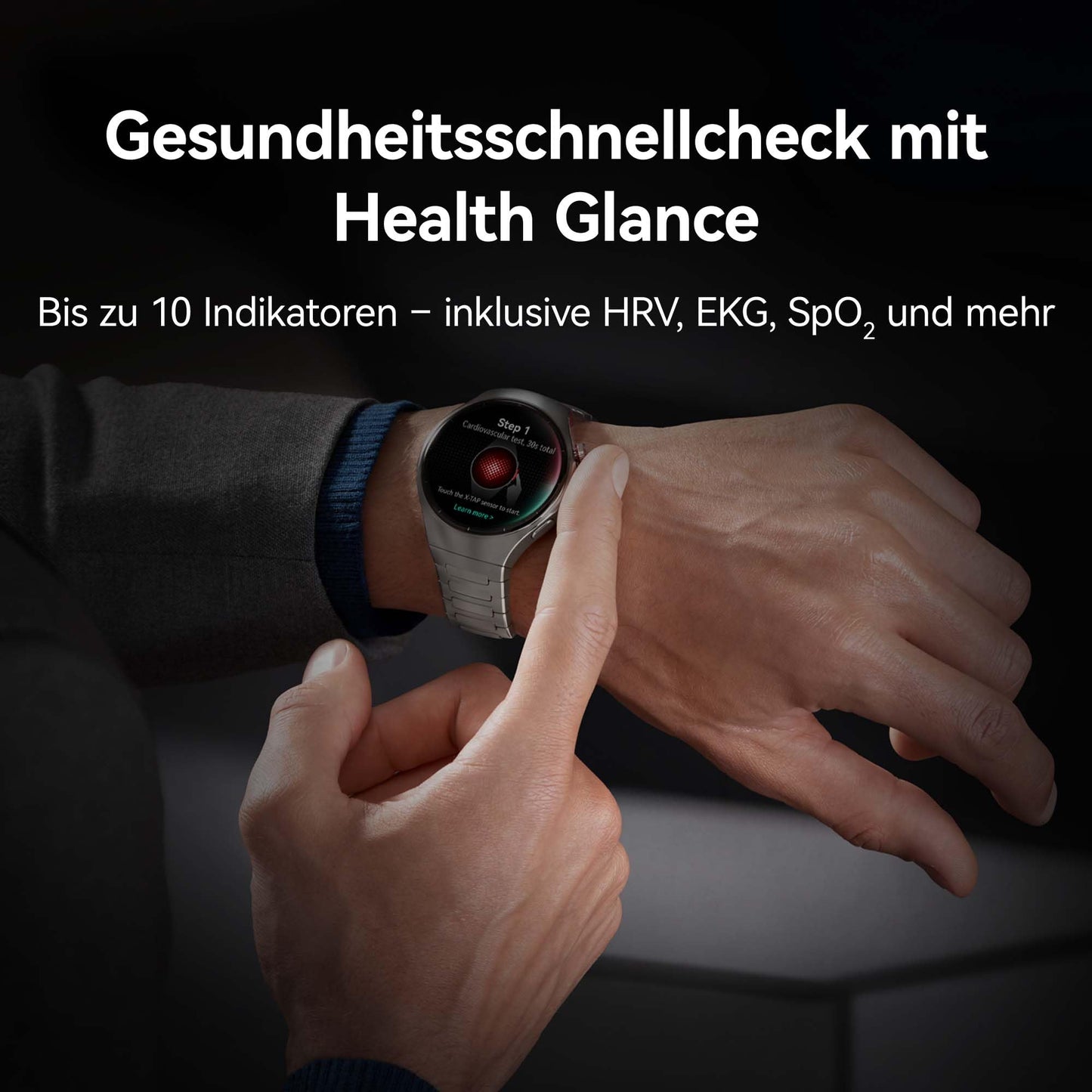 HUAWEI Watch 5 Smartwatch für Damen und Herren, Gesundheitsübersicht, wasserdicht bis 5 ATM, GPS, SpO2-Messung am Finger, kompatibel mit Android™ und iOS, Saphirglas, 42 mm, Weiß 