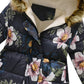 Winter Jacket Girls' Floral Warm Winter Coat Children's Jacket