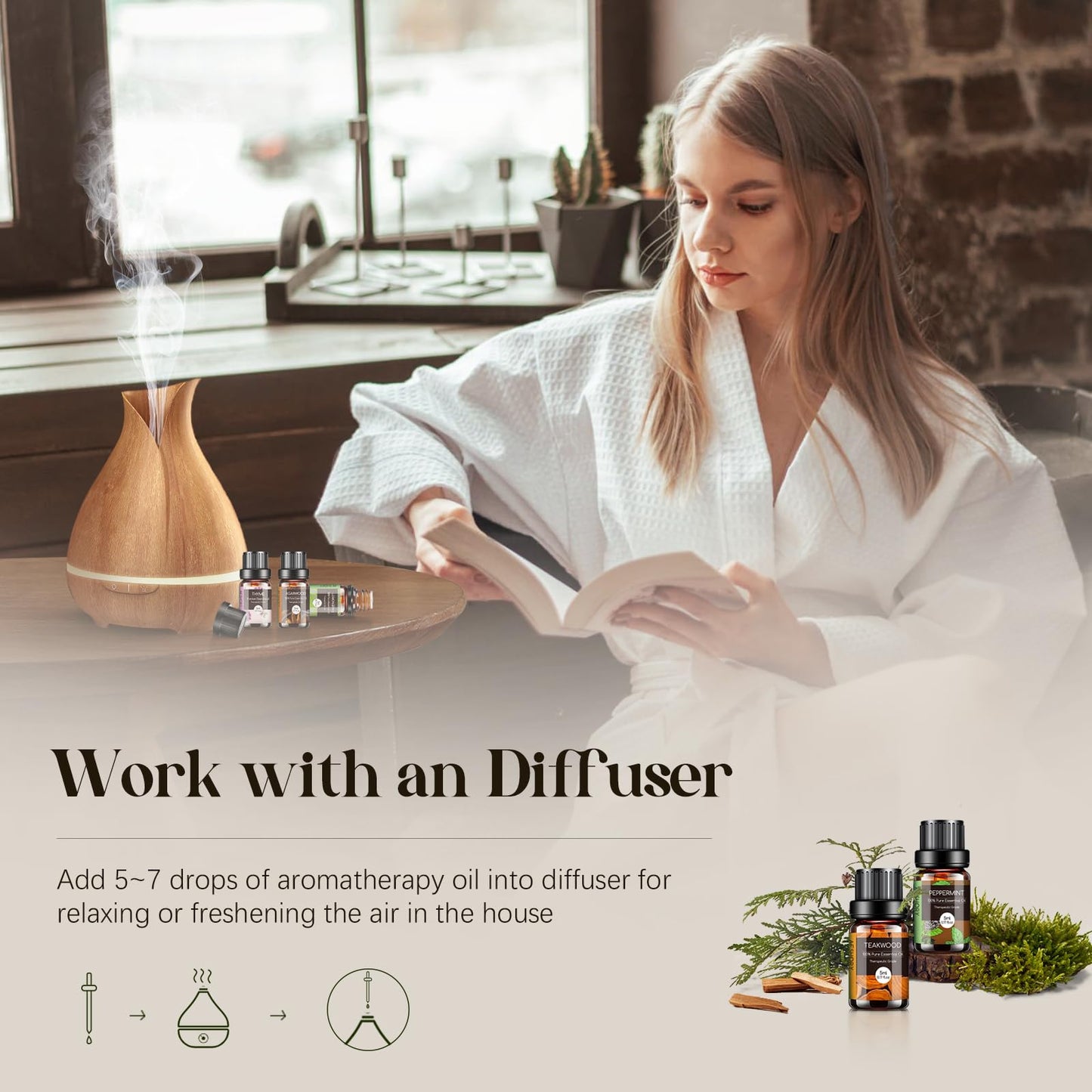 AESHORY 14 x 5 ml Hotel-Set mit ätherischen Ölen, Duftöl für Luftbefeuchter, für frische Luft 