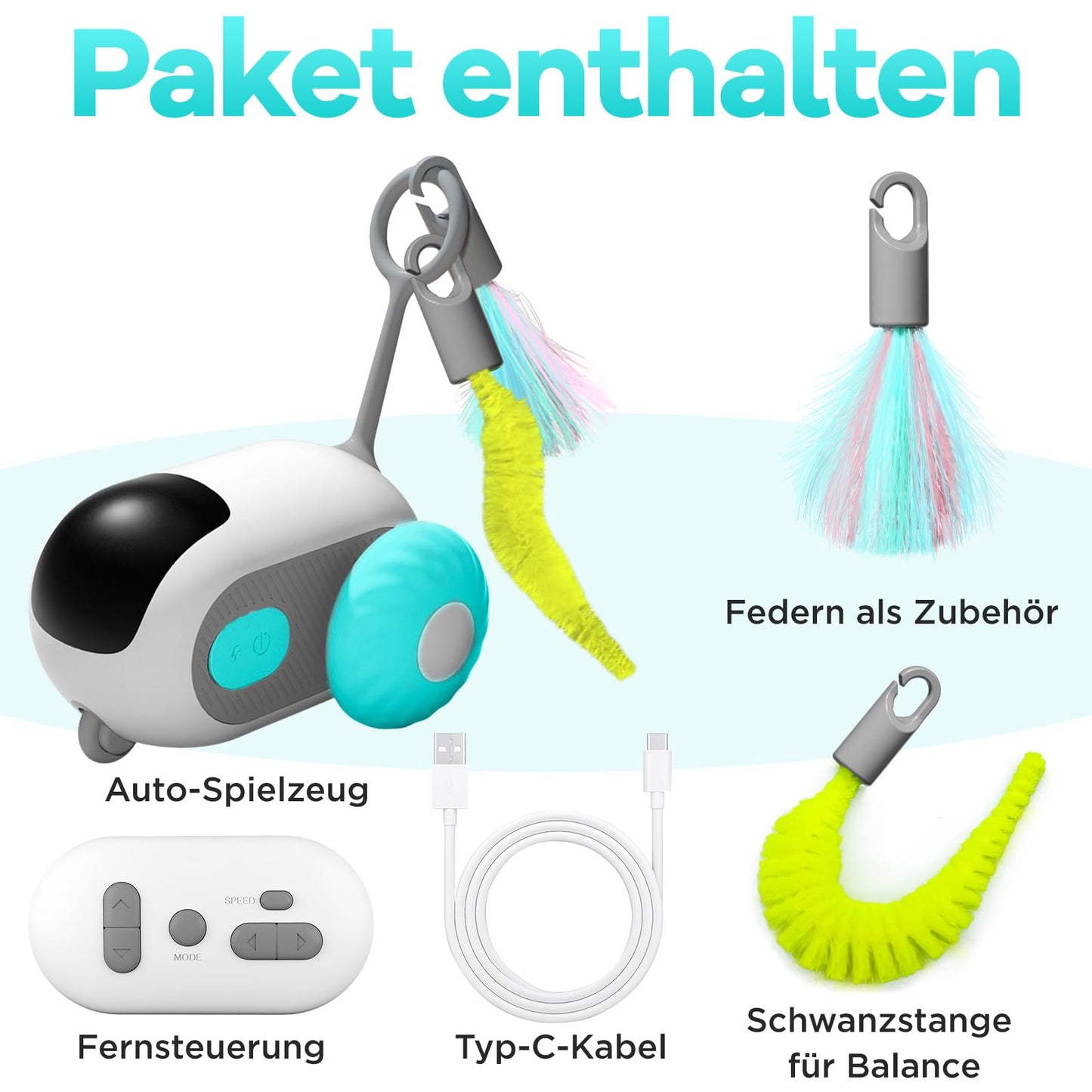 Intelligentes, ferngesteuertes, elektrisches interaktives Katzenspielzeug 