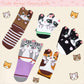 Chalier Cozy 5 Paar Damen Socken Hunde Katzen Motiven, Baumwolle