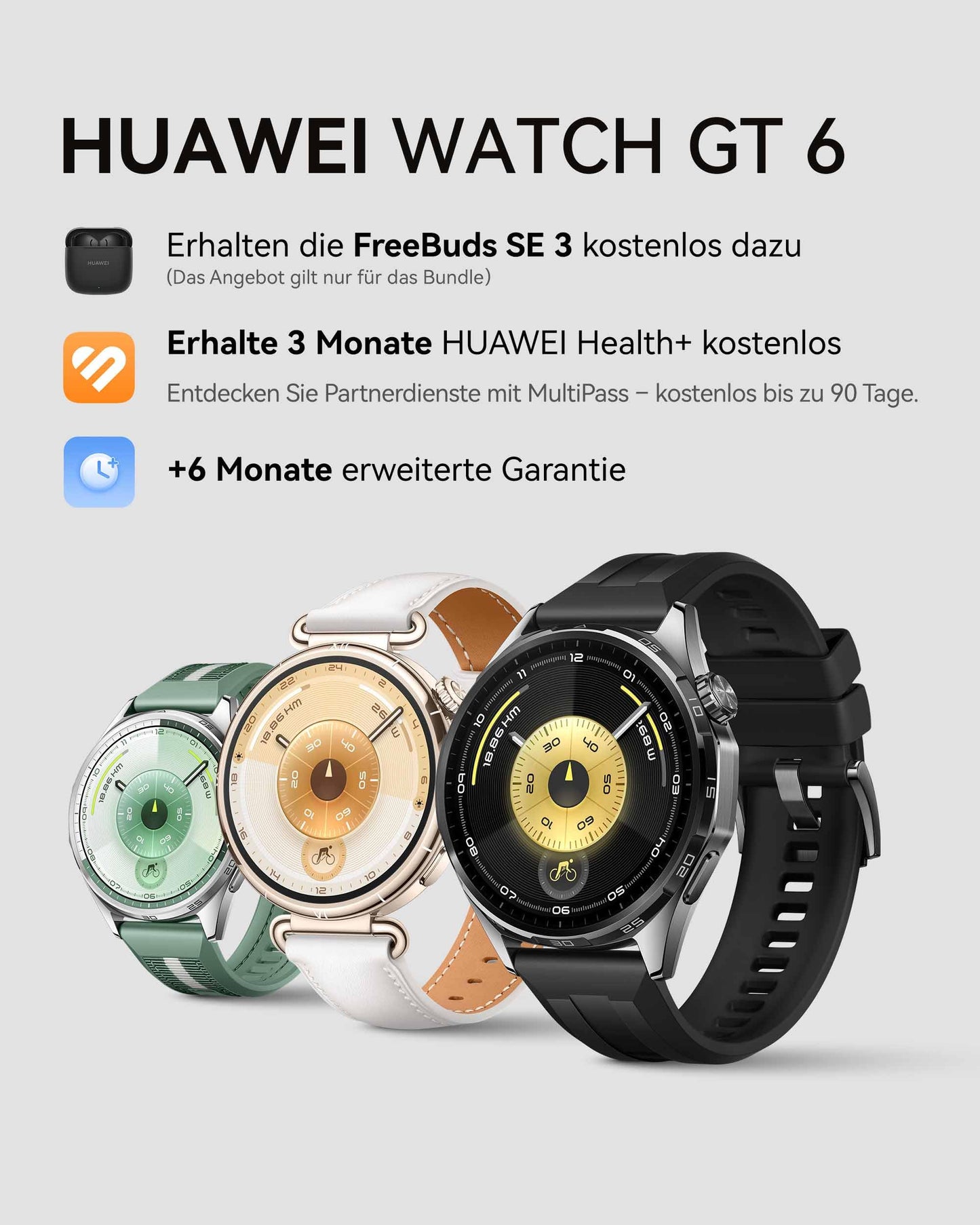 HUAWEI Watch GT 6 Pro Smartwatch, GPS, EKG, 1,47 Zoll AMOLED-Display, bis zu 21 Tage Akkulaufzeit, umfassende Fahrradfunktionen, über 100 Sportmodi, kompatibel mit Android und iOS 