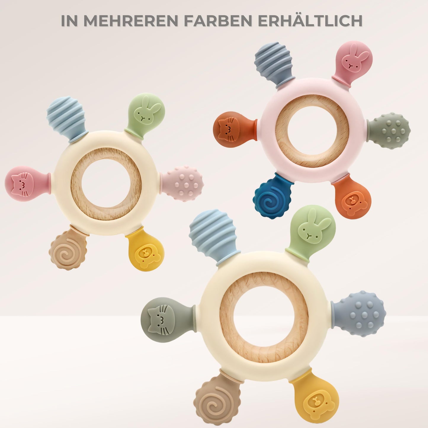 Beißring für Babys – Beißspielzeug – Zahnungshilfe 