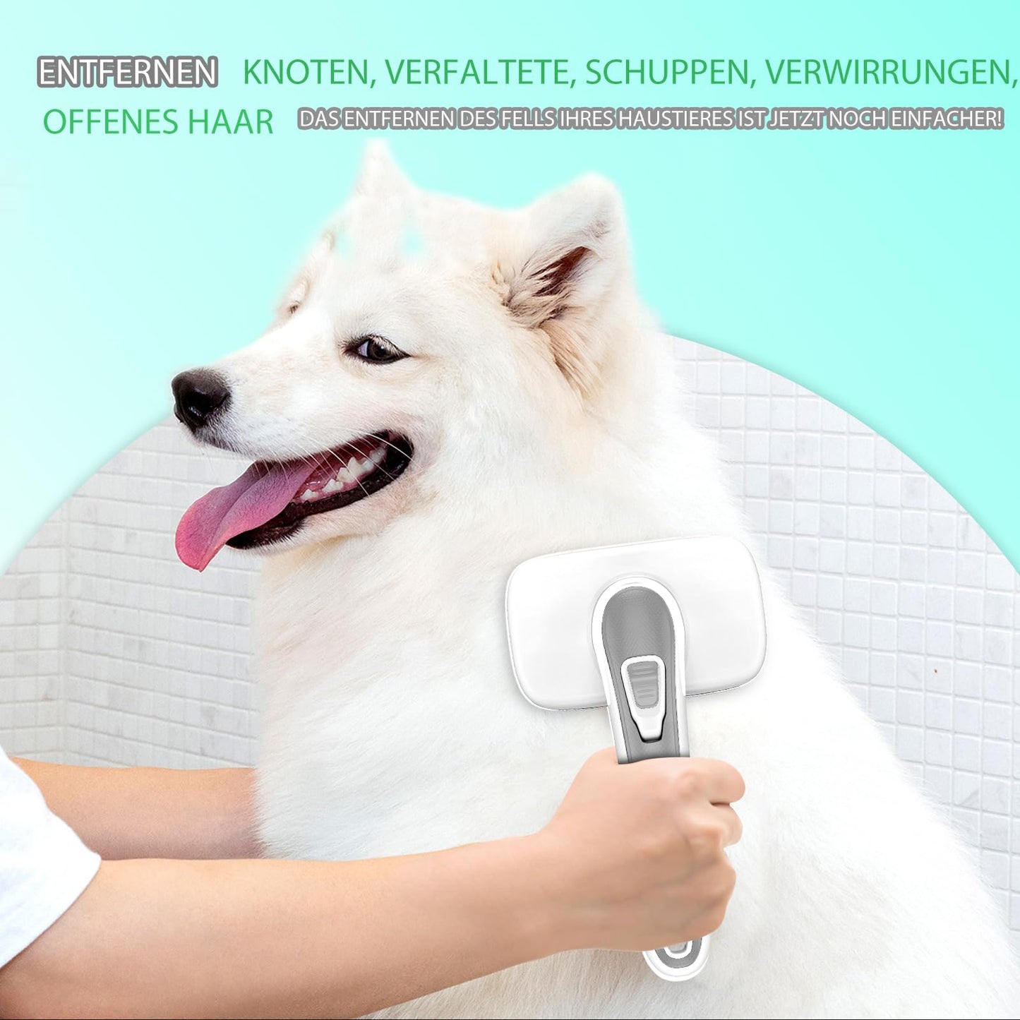 Hundebürste für Hunde und Katzen, selbstreinigend, Katzenbürste für Unterwäsche und Fell 