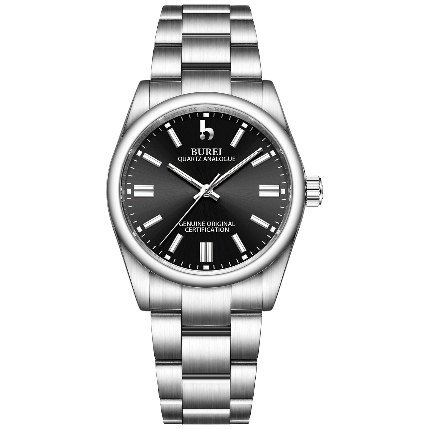 BUREI Women's Fashion Watch Analogue Quartz Steel Women Watch Business Dress