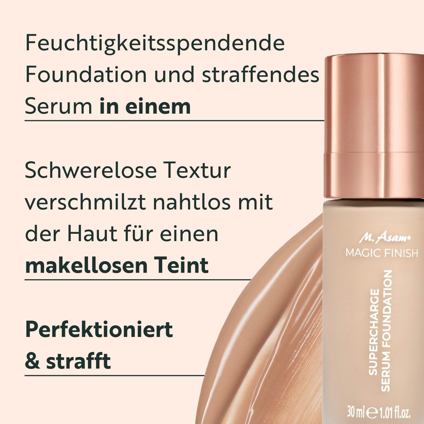 MAGIC FINISH Foundation Creamy Nude – Feuchtigkeit spendende Foundation &amp; straffendes Gesichtsserum in einem Anti-Aging-Make-up 