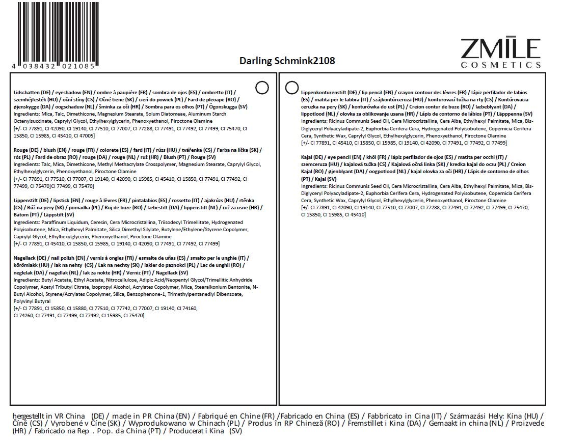 Briconti Darling Kosmetikkoffer vegane Kosmetik mit Schminke - Make Up Set für unterwegs 