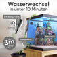 Wasserwechsel im Aquarium – Aquarium-Reinigungsset &amp; Aquarium-Absaugvorrichtung für Kies &amp; Sand mit Schlauchventil – 