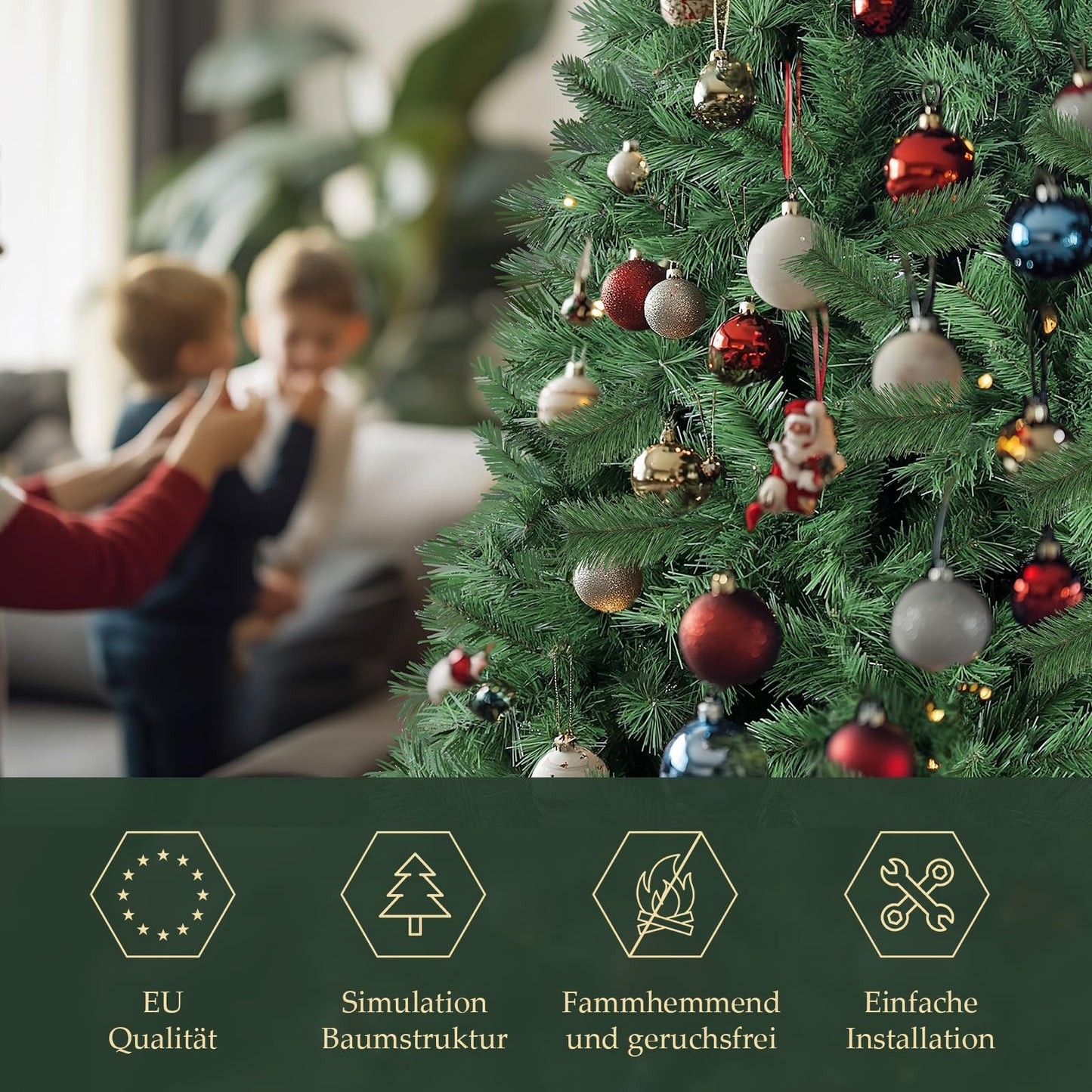 SALCAR Künstlicher Weihnachtsbaum, 60 cm - 270 cm 