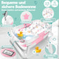 Babybadewanne | Babywanne platzsparend &amp; faltbar mit Thermostat &amp; Kissen 