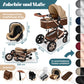 Kesser® Loops 3-in-1 Kombi-Kinderwagen, Komplettset inklusive Babywanne, Buggy-Sportsitz und Babyschale, Vollgummireifen 