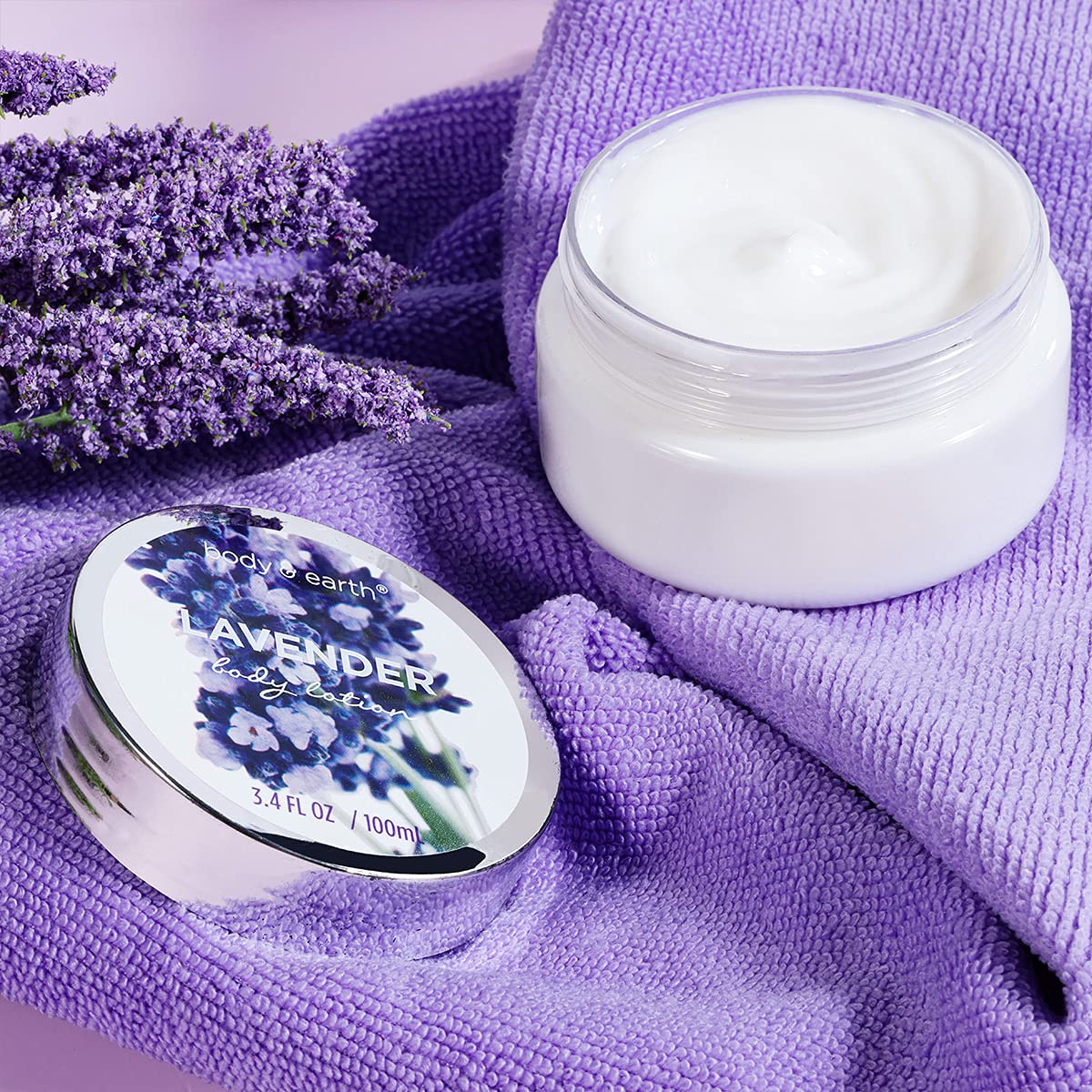 Body &amp; Earth 8-teiliges Spa-Geschenkset für Frauen, Duftrichtung Kirschblüte und Jasmin, Schaumbad, Duschgel, Badesalz, Körperlotion 