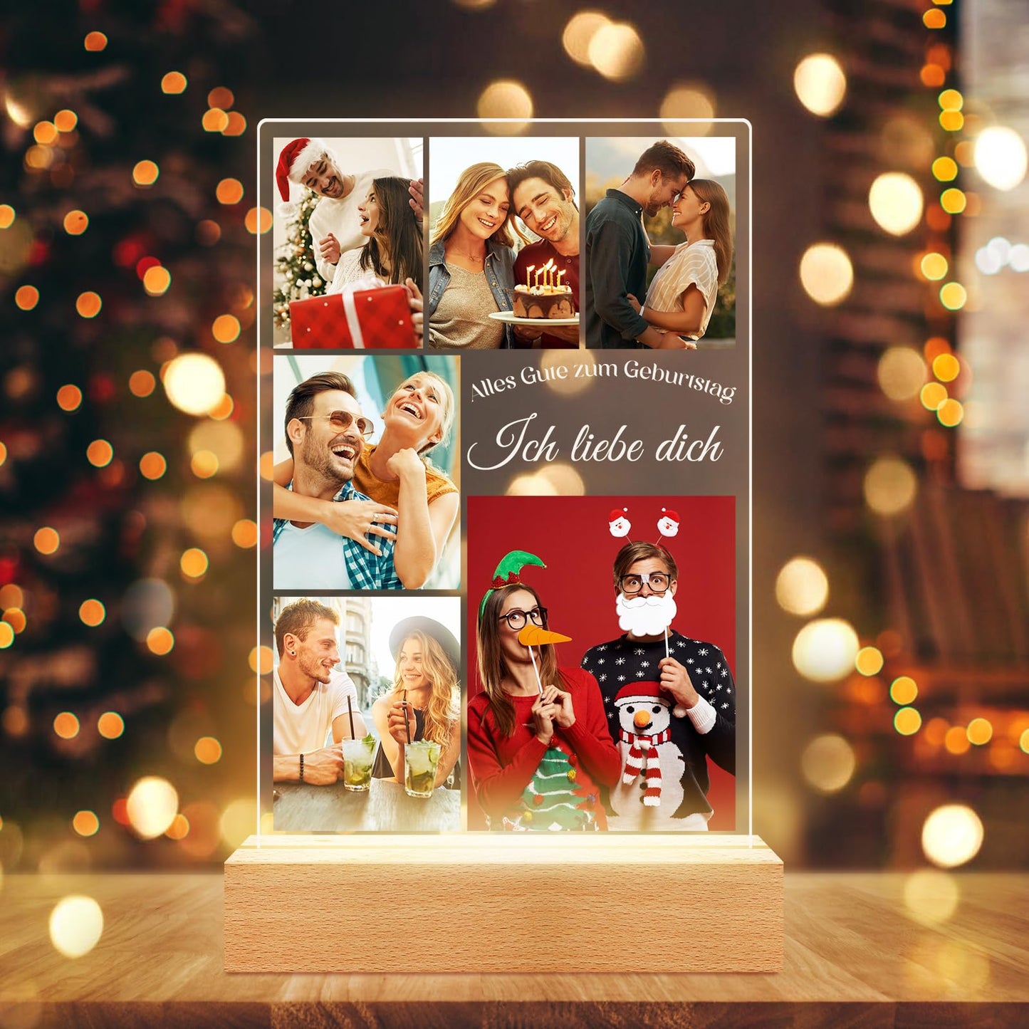 Cadeaux de Noël personnalisés pour femmes et hommes, cadre photo avec photo, cadeaux photo