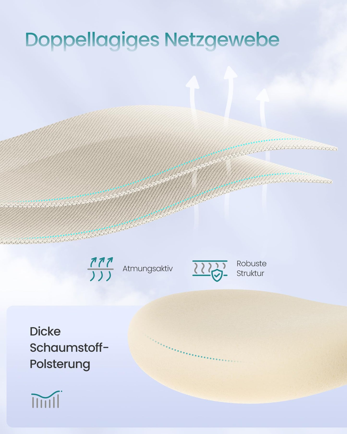 SONGMICS Bürostuhl ergonomisch, Schreibtischstuhl, Computerstuhl, verstellbare Lenden- und Kopfstütze, höhenverstellbar, tintenschwarz