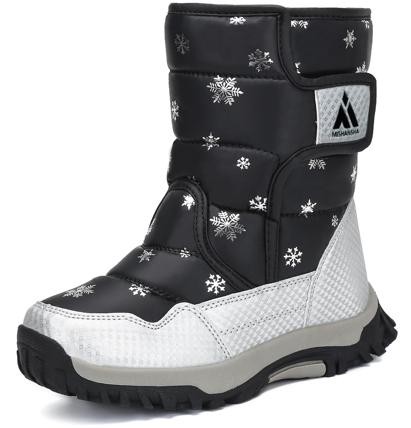 Mishansha Kinderwinterstiefel, warm, gefüttert, Outdoor-Schneestiefel für Mädchen und Jungen