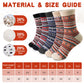 Airabc 5 Paar Damen-Thermosocken, warme Wintersocken, farbenfroh, kuschelig und atmungsaktiv 
