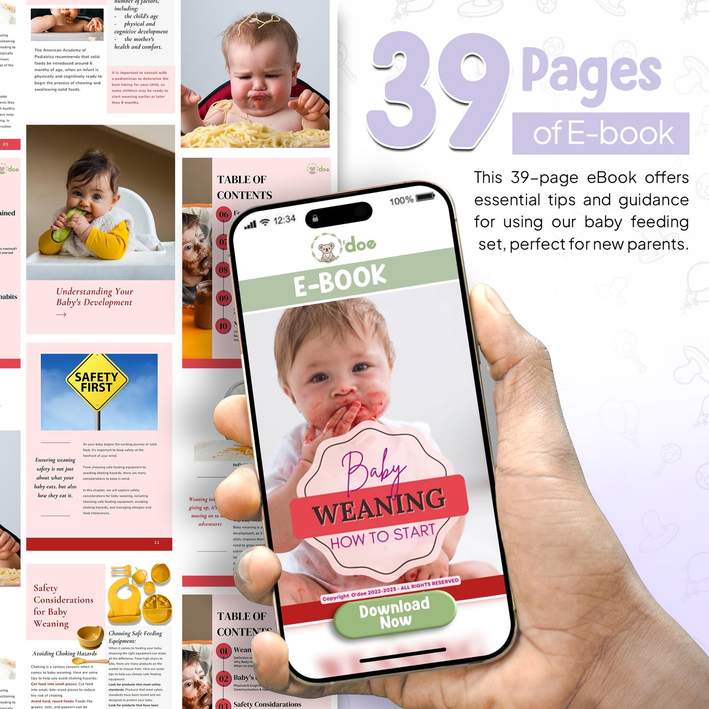 11-teiliges Babygeschirr-Set mit LED-Beleuchtung, Zubehör für Kleinkinder, Baby-Fütterungsset 