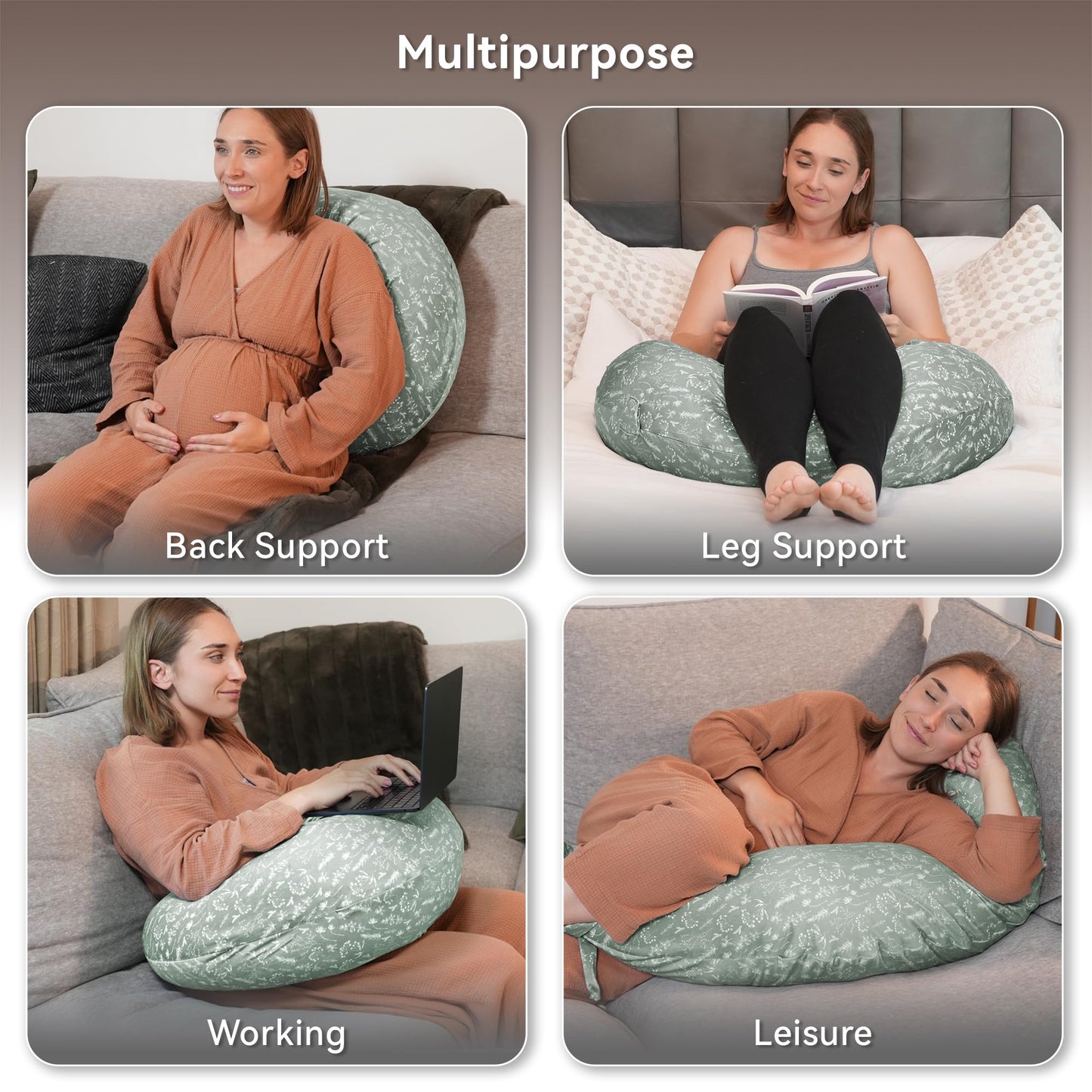 Stillkissen, vielseitiges Positionierungskissen in Übergröße, Schwangerschaftskissen für Babys und Erwachsene, Seitenschläferkissen mit waschbarem 