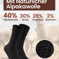 4 Paar Alpaka Socken für Herren Damen, atmungsative Thermosocken Extra Warm, Dicke Wintersocken mit Alpakawolle 