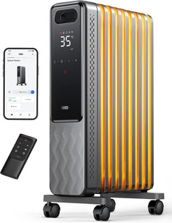 Energiesparende Heizkörperheizung mit Thermostat, 2000 W, mobile Elektroheizung