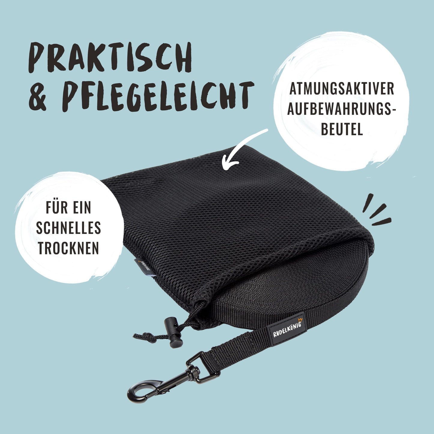 Rudelkönig Schleppleine 5m für Hunde - Robuste &amp; wetterfeste Hundeleine für eine erfolgreiche Hundeerziehung 