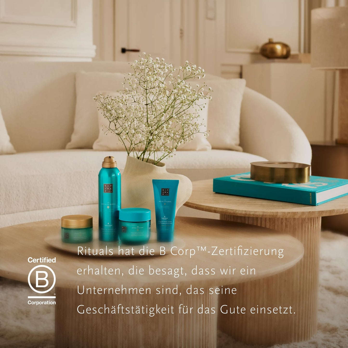 RITUALS Geschenkset, vier Hautpflegeprodukte mit Lotusblüte und Weißem Tee – Bade-Geschenkbox 